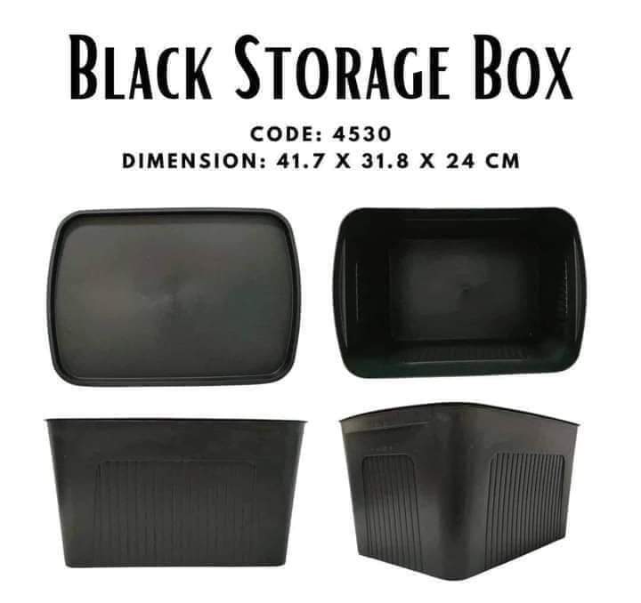 black storage box