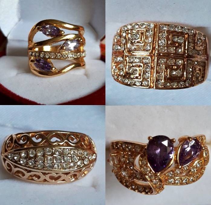 Beautiful jewelry. Rings size 17.3 cm.