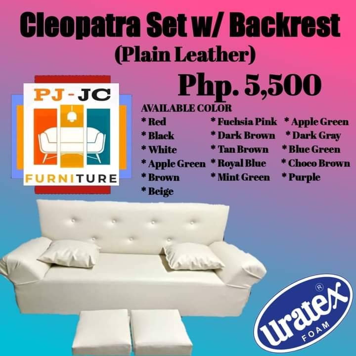 Cleopatra set with backrest (leather)