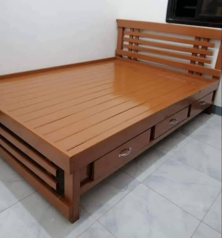 PURE MAHOGANY WOOD BED FRAME